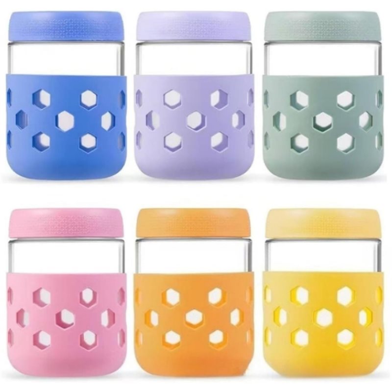 Meal Prep Oatmeal Jars - Barattoli in vetro A26F con coperchi