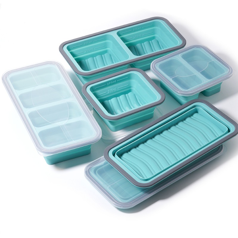 Meal Prep Oven Safe Containers - Vassoio per Congelatore in Silicone con