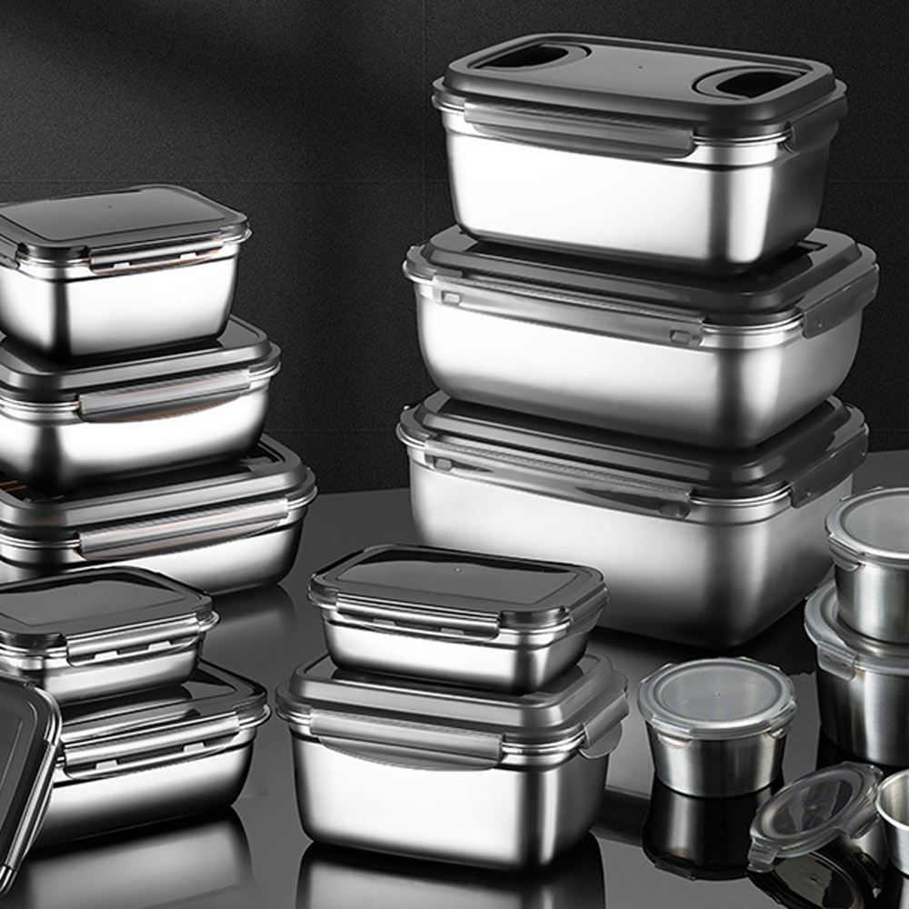 Meal Prep Oven Safe Containers - Contenitore per Alimenti in Acciaio Inox