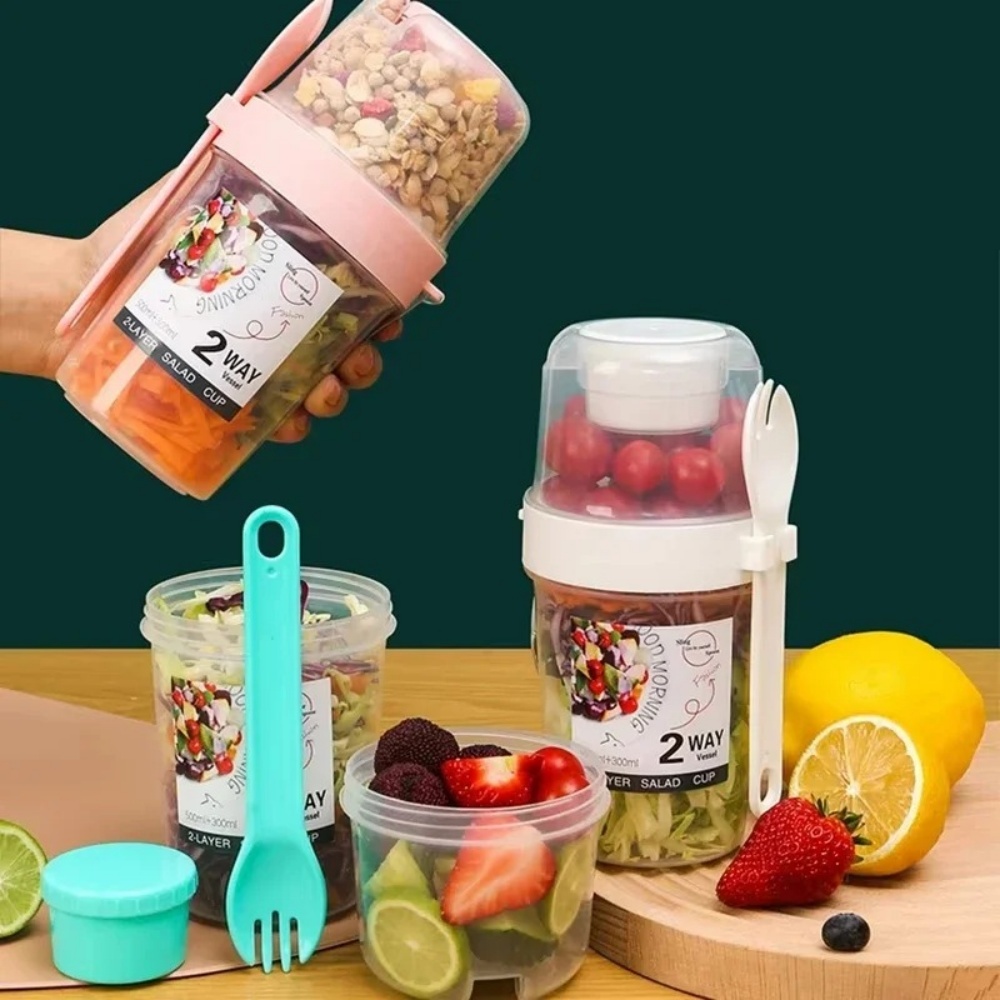 Meal Prep Oatmeal Jars - Tazza per insalata portatile Tazza per