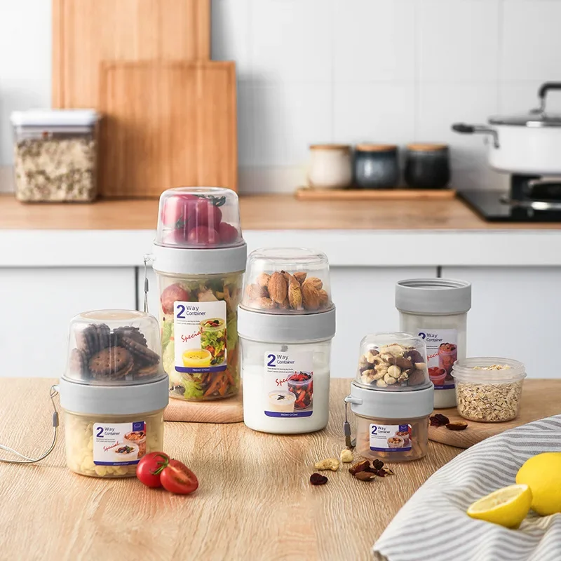 Meal Prep Oatmeal Jars - Colazione Farina d'avena Cereali Noce Yogurt
