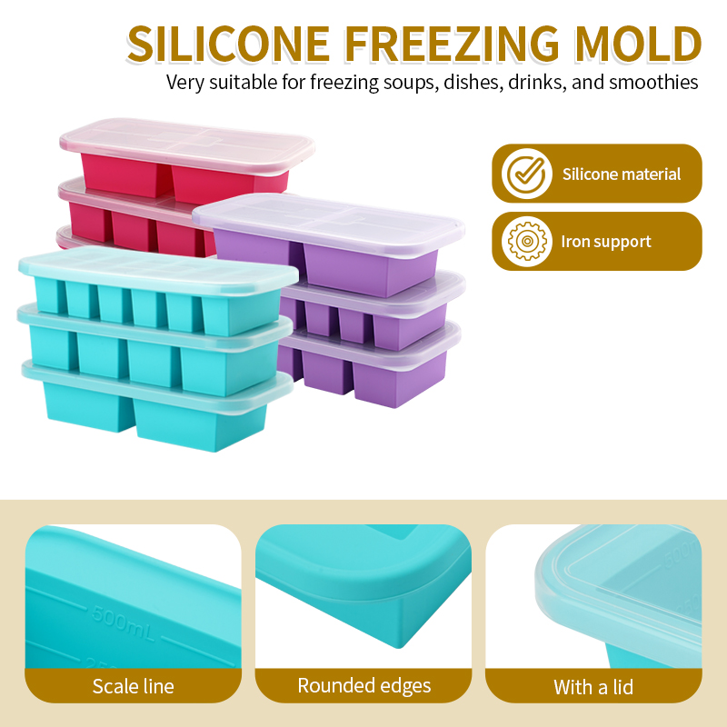 Meal Prep Smoothies - Vassoi per congelatore in silicone con
