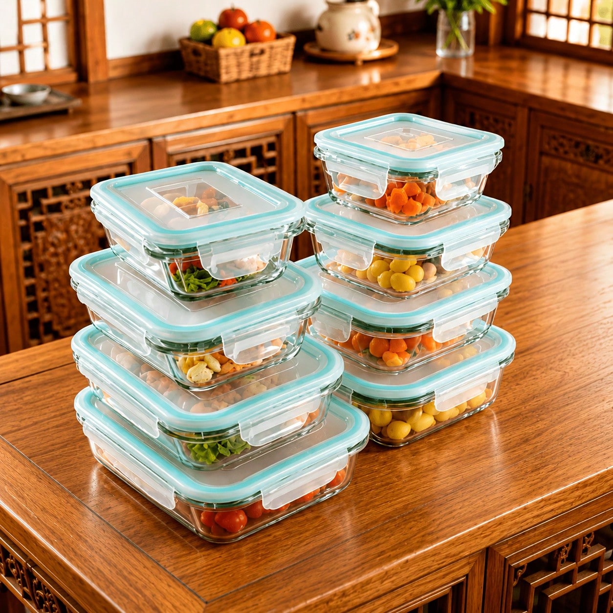 Meal Prep Oven Safe Containers - Contenitori in vetro per alimenti, eleganti