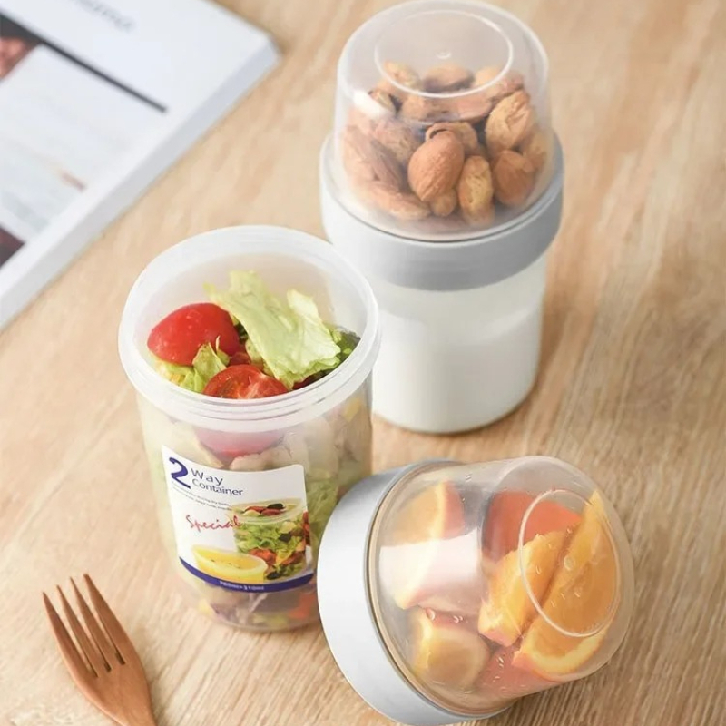 Meal Prep Oatmeal Jars - Colazione Farina d'avena Cereali Noce Yogurt