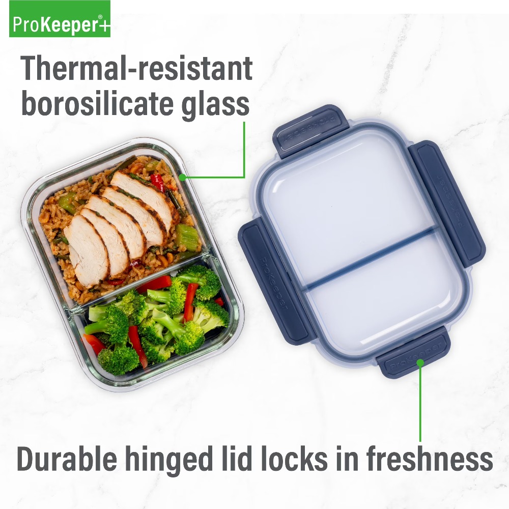Meal Prep Oven Safe Containers - Contenitori Premium in Vetro Borosilicato per