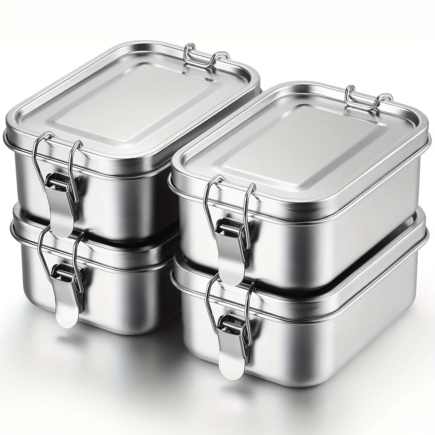 Meal Prep Oven Safe Containers - Contenitore Bento Quadrato Isolato in Acciaio