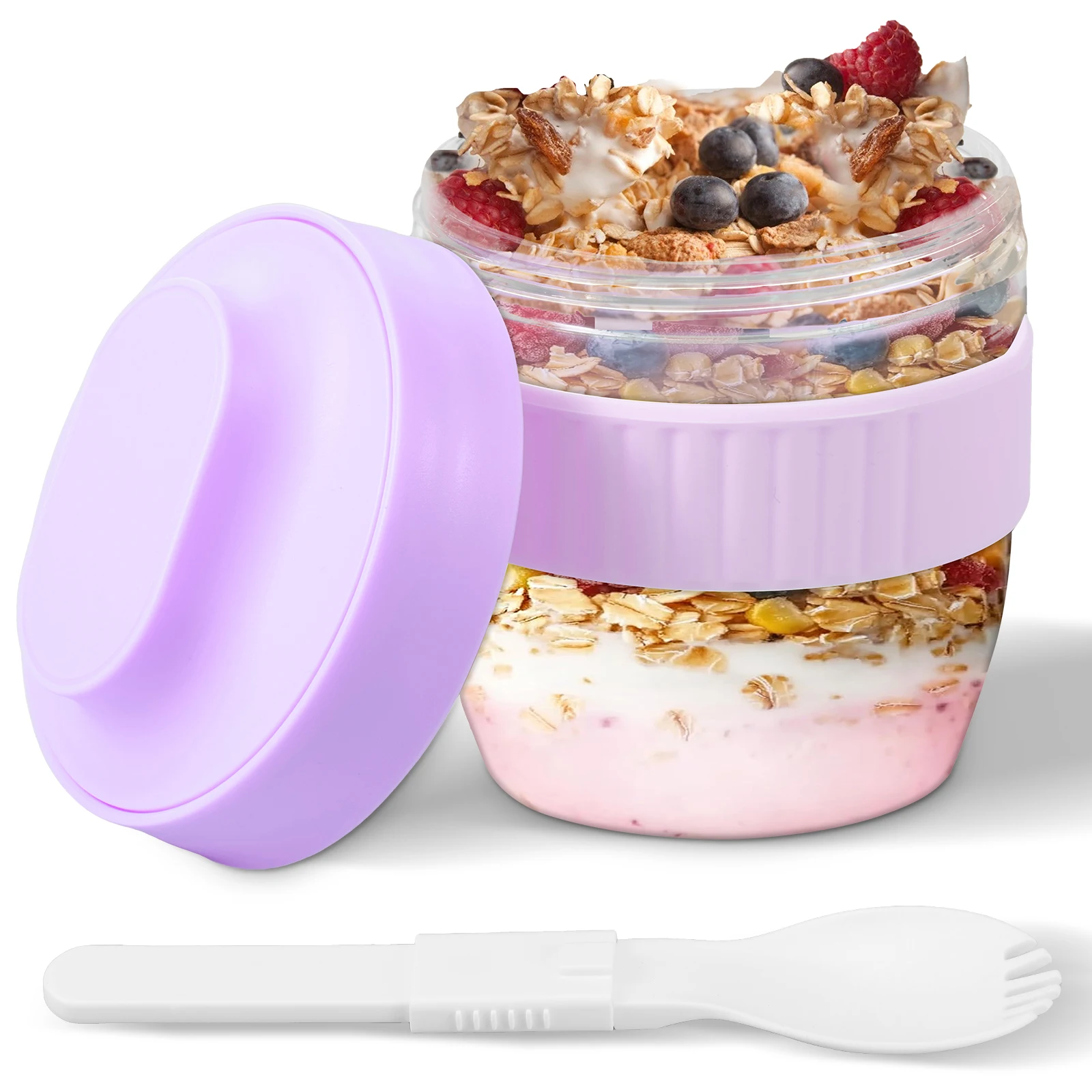Meal Prep Oatmeal Jars - Contenitore per Overnight Oats a Doppio