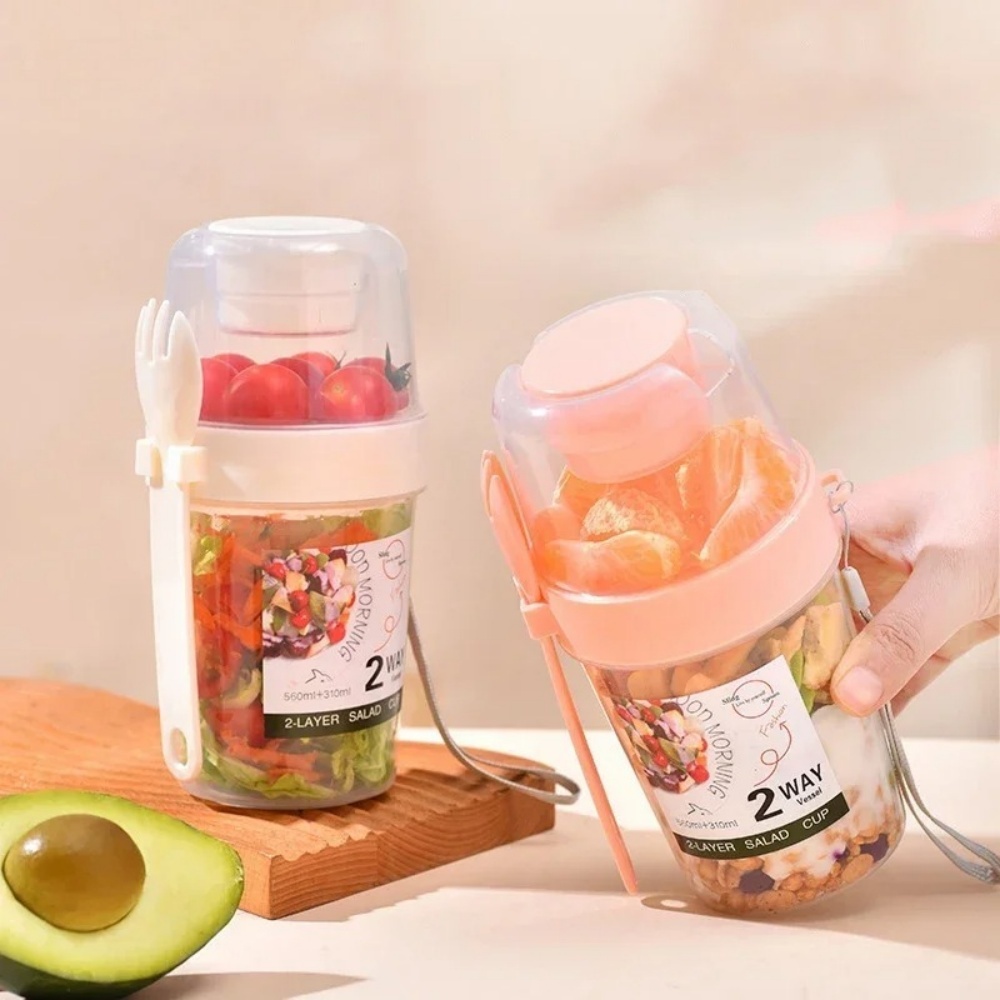Tazza per insalata portatile T - Meal Prep Oatmeal Jars recensione e prezzo