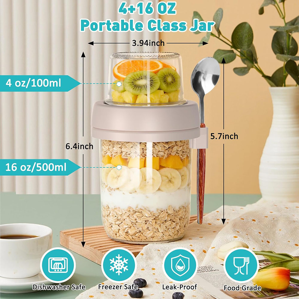 Contenitori per Overnight Oats - Meal Prep Oatmeal Jars recensione e prezzo