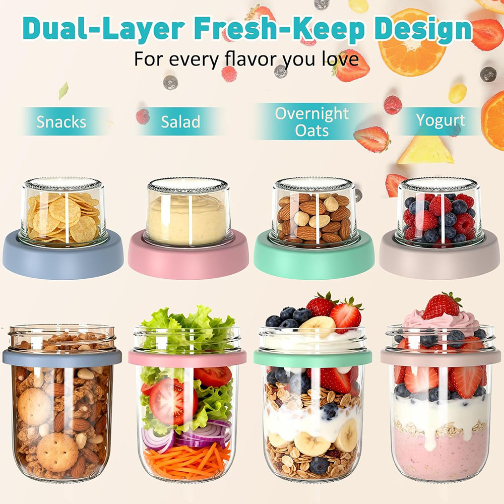 Contenitori per Overnight Oats - Meal Prep Oatmeal Jars recensione e prezzo