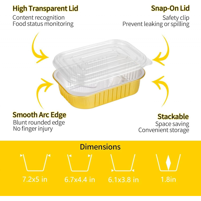 【Potole dorate da 20 pezzi da  - Meal Prep Oven Safe Containers recensione e prezzo