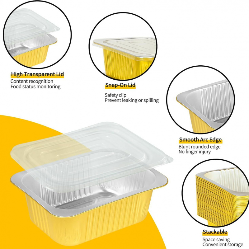 【Potole dorate da 20 pezzi da  - Meal Prep Oven Safe Containers recensione e prezzo