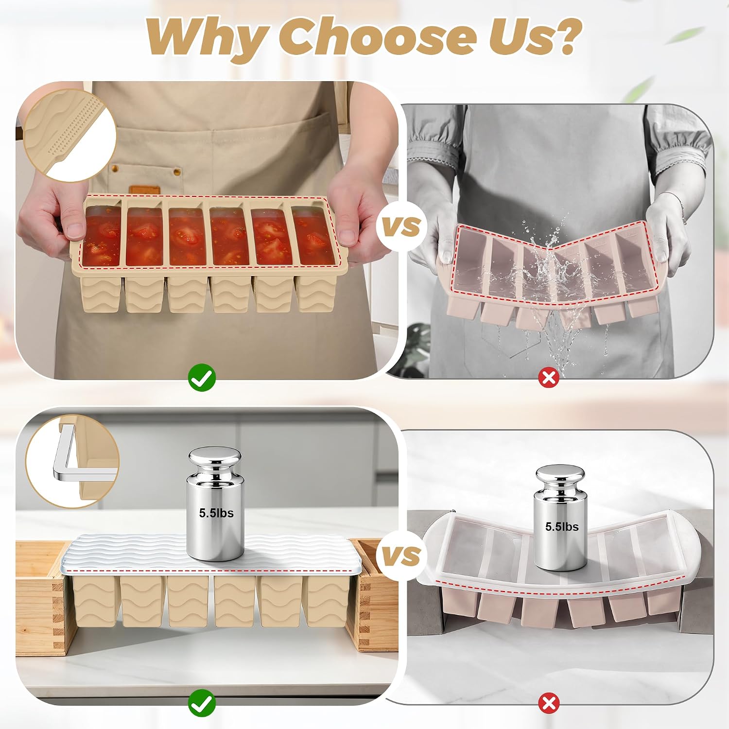 Stampo in silicone per congela - Meal Prep Oven Safe Containers recensione e prezzo