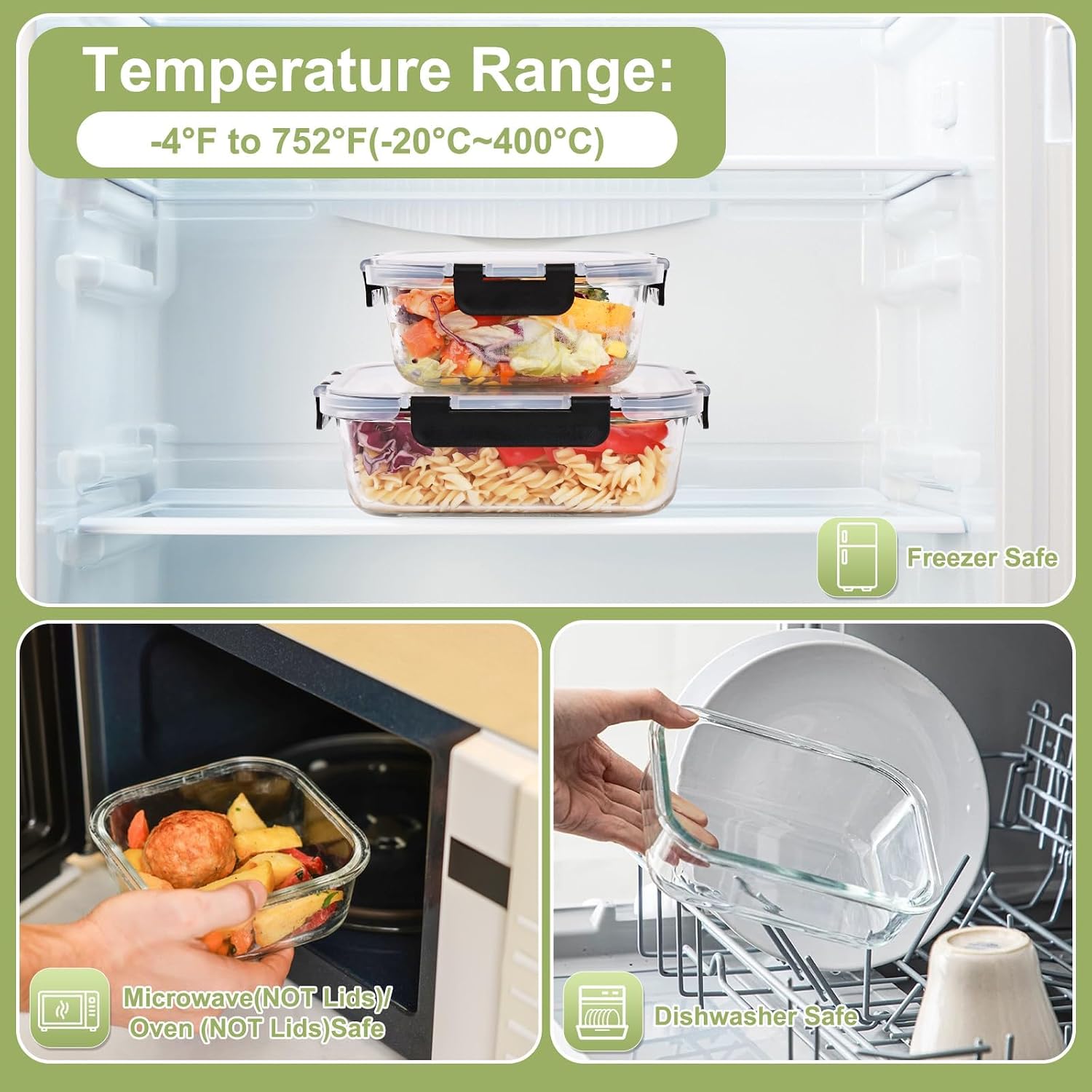 Set di 8 Contenitori in Vetro  - Meal Prep Oven Safe Containers recensione e prezzo