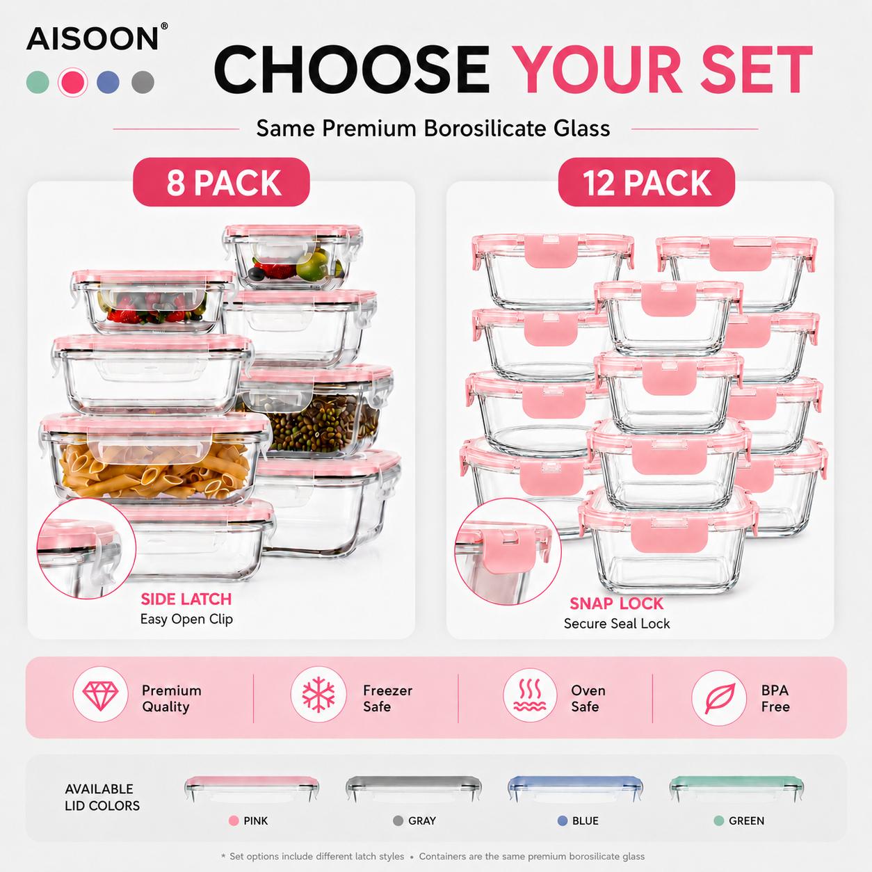 Set di 8/12 Contenitori Impila - Meal Prep Oven Safe Containers recensione e prezzo
