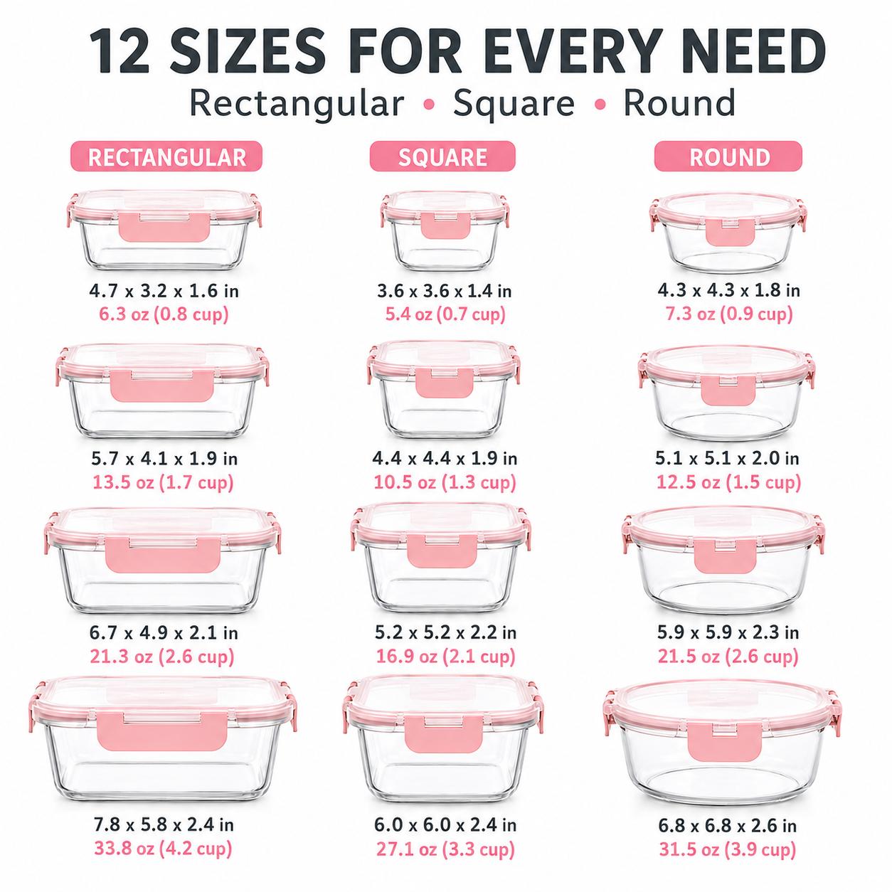Set di 8/12 Contenitori Impila - Meal Prep Oven Safe Containers recensione e prezzo